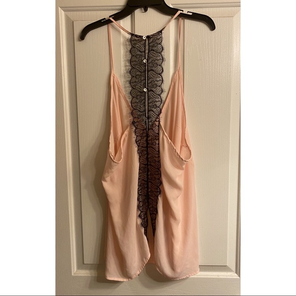 Adore Me Pink Chemise with Lace Back Detail - Picture 2 of 2